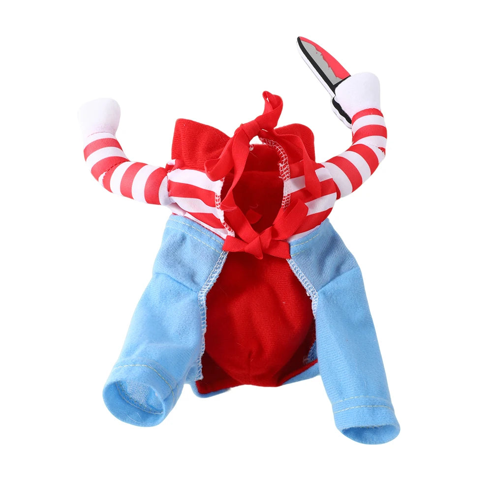 Halloween Dog Costume - Adjustable Cosplay Outfit for Small to Medium Dogs & Cats