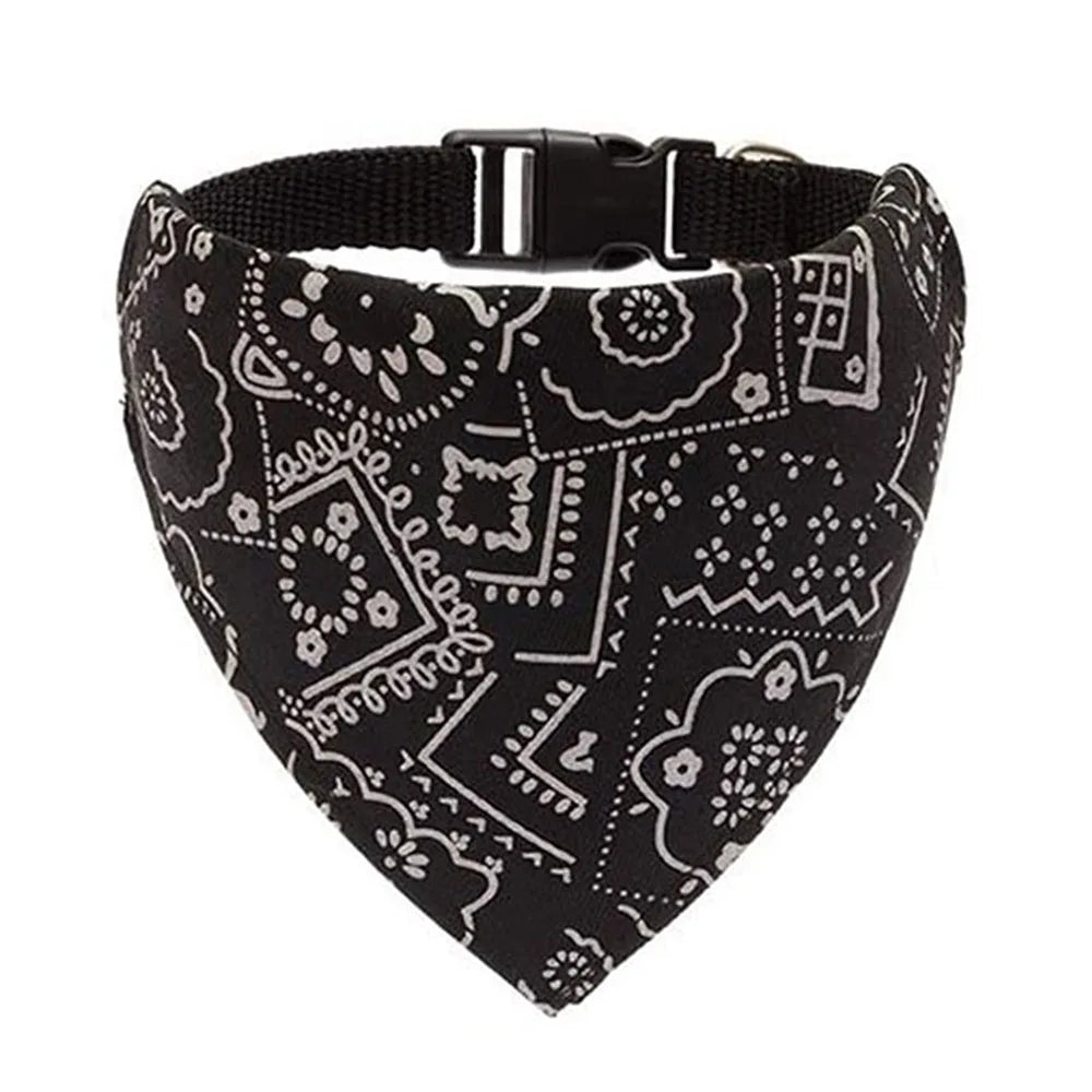 Adjustable Dog Bandana Collar - Stylish Neckerchief for Small, Medium & Large Dogs
