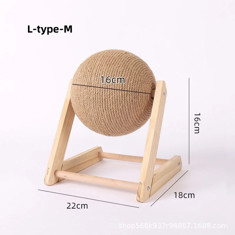 Premium Sisal Rope Scratching Ball - Interactive Cat Toy & Furniture Protector