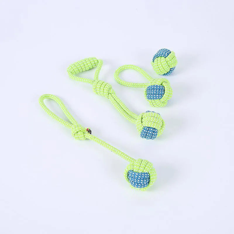 Interactive Dog Rope Toy - Durable Cotton Chew Toy for Small & Large Dogs