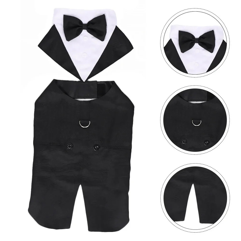 Pet Formal Tuxedo - Elegant Wedding & Party Suit for Dogs