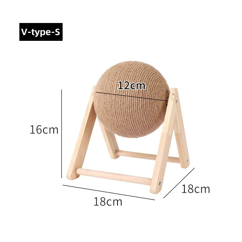Premium Sisal Rope Scratching Ball - Interactive Cat Toy & Furniture Protector
