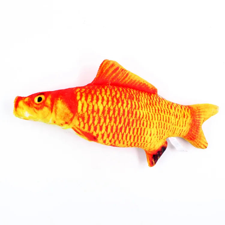 Premium Plush Fish Cat Toy with Scratch Board - 20cm