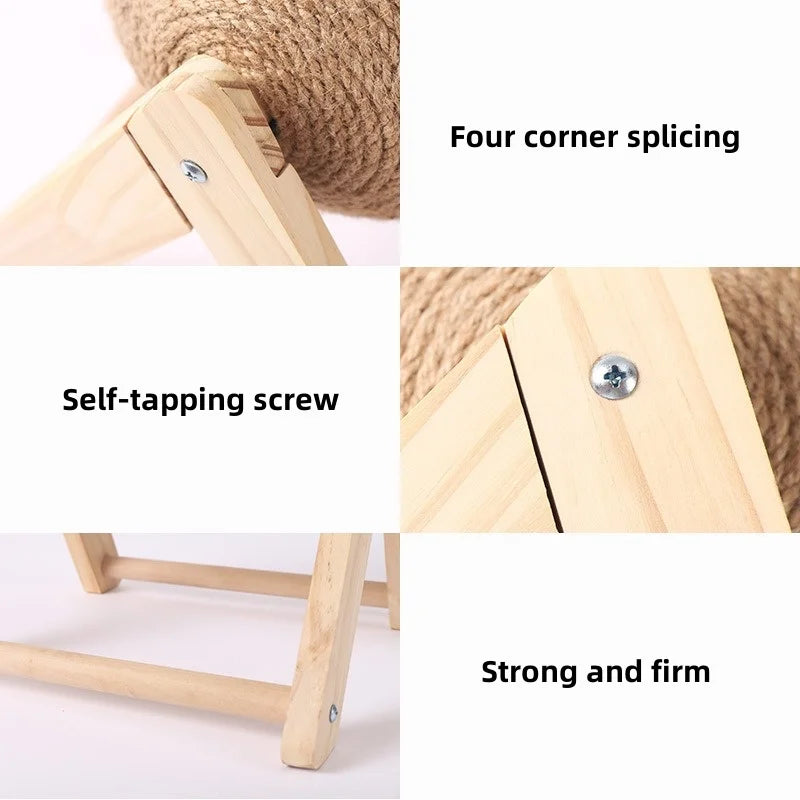 Premium Sisal Rope Scratching Ball - Interactive Cat Toy & Furniture Protector
