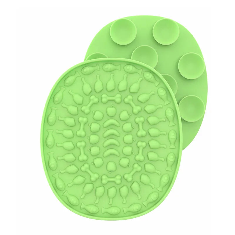 Pet Slow Feeder Mat with Suction Cup - Silicone Lick Mat for Small Dogs & Cats