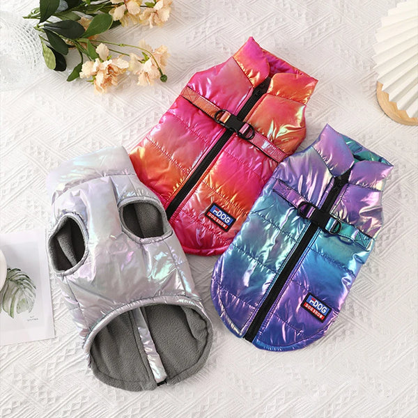 Rainbow Gradient Dog Vest - Autumn Winter Coat