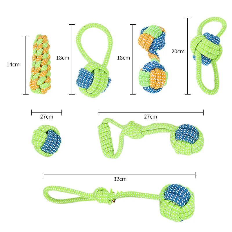 Interactive Dog Rope Toy - Durable Cotton Chew Toy for Small & Large Dogs