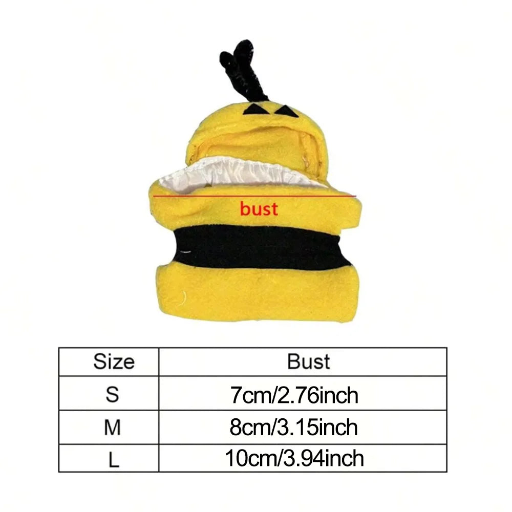 Parrot Bee Costume - Soft Cotton Hoodie for Small Birds
