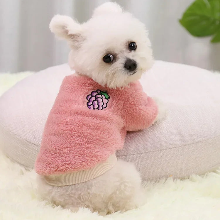 Warm Fleece Dog Hoodie - Cozy Winter Coat for Small Dogs & Puppies