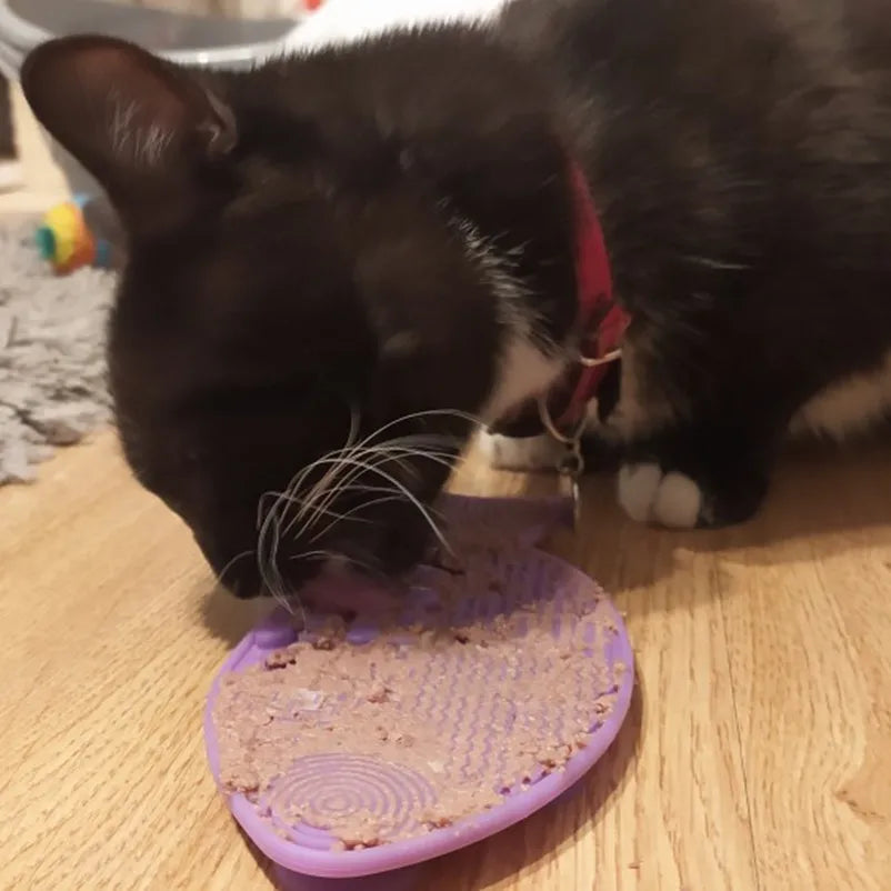 Pet Slow Feeder Mat with Suction Cup - Silicone Lick Mat for Small Dogs & Cats