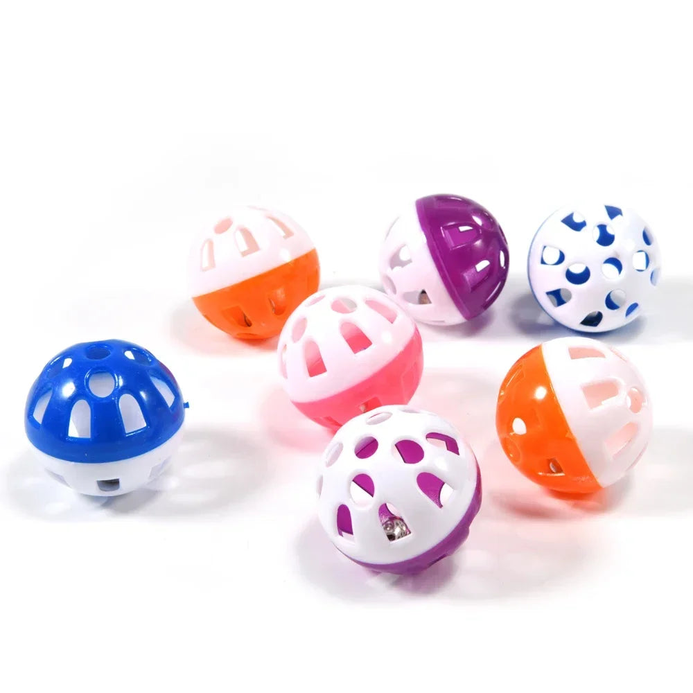 Colorful Parrot Bell Ball Toys - 10 Pack