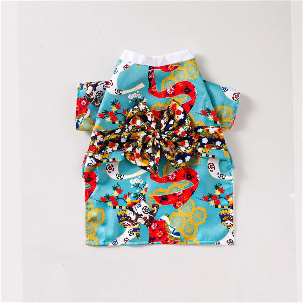 Japanese Style Pet Kimono - Lightweight Summer Coat for Cats & Dogs
