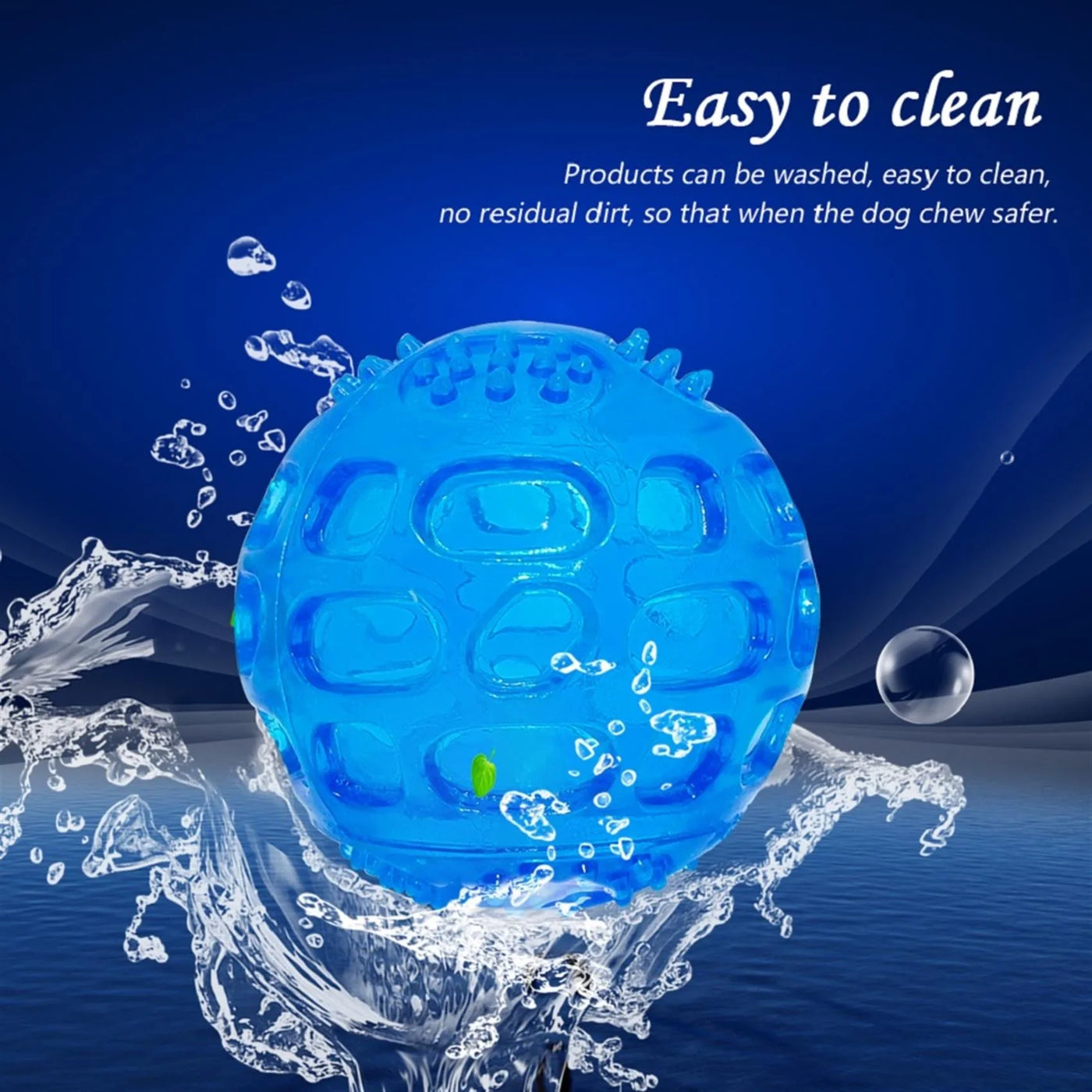 Interactive Dog Chew Ball with Squeaker - Durable Waterproof Toy
