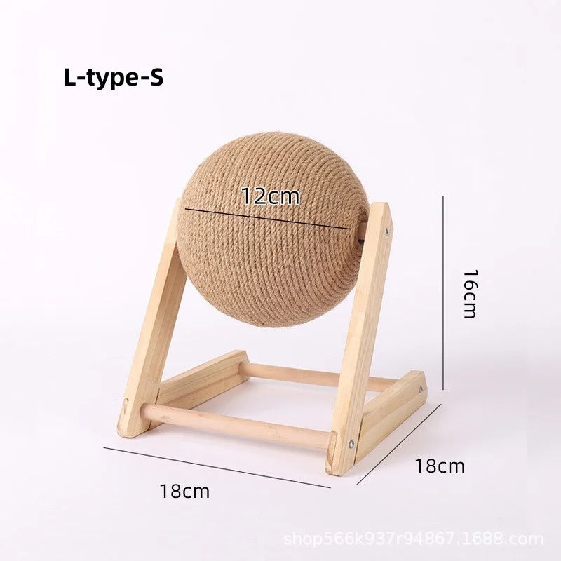Premium Sisal Rope Scratching Ball - Interactive Cat Toy & Furniture Protector