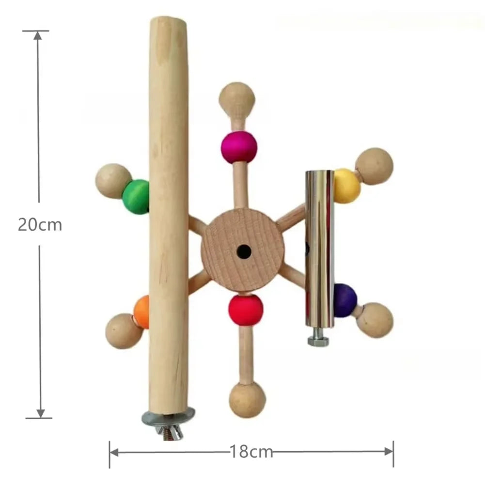Premium Parrot Toy Set - Natural Wood & Woven Enrichment Toys