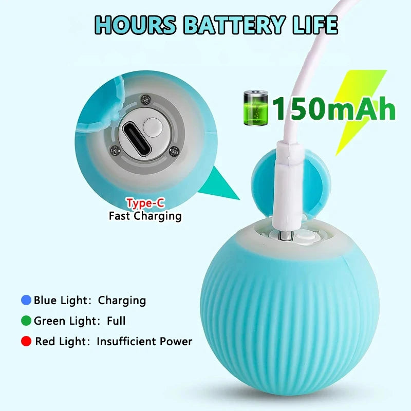 Smart Interactive Cat Ball - Automatic Rolling Electronic Pet Toy