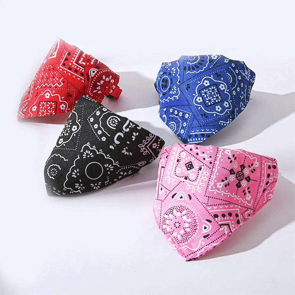 Adjustable Dog Bandana Collar - Stylish Neckerchief for Small, Medium & Large Dogs