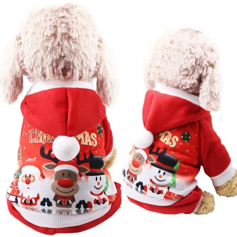 Festive Santa Costume for Dogs & Cats - Christmas Pet Apparel