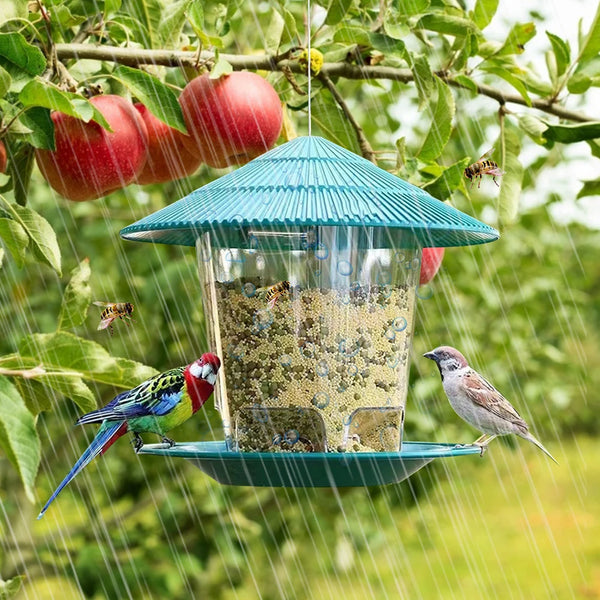 Automatic Bird Feeder - Outdoor Hanging Seed & Nut Dispenser