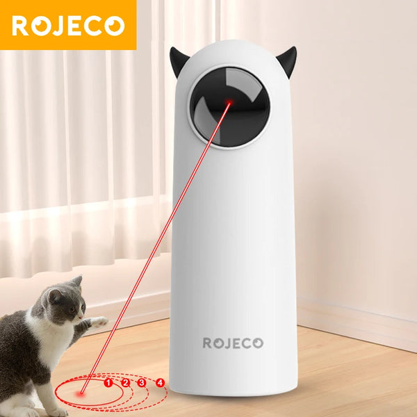 ROJECO Automatic Interactive Cat Laser Toy - Smart LED Pet Teaser