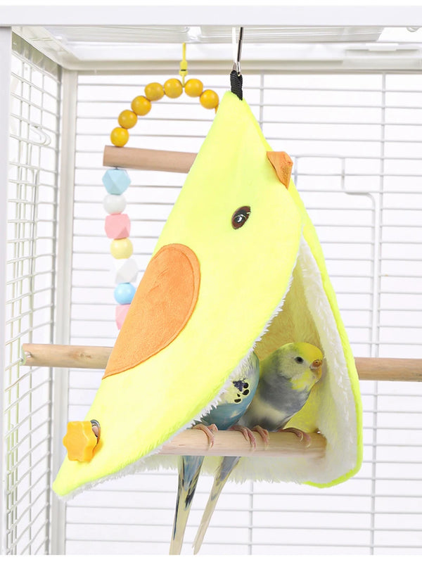 Plush Bird Nest Hammock - Cozy Hanging Bed for Parrots & Parakeets