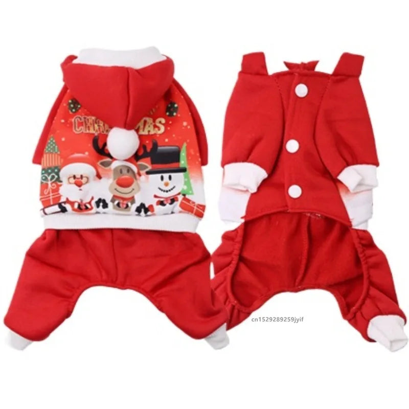 Festive Santa Costume for Dogs & Cats - Christmas Pet Apparel