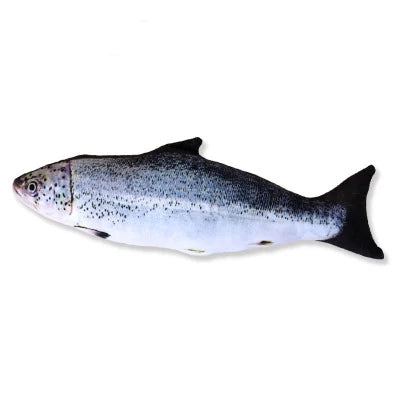 Premium Plush Fish Cat Toy with Scratch Board - 20cm