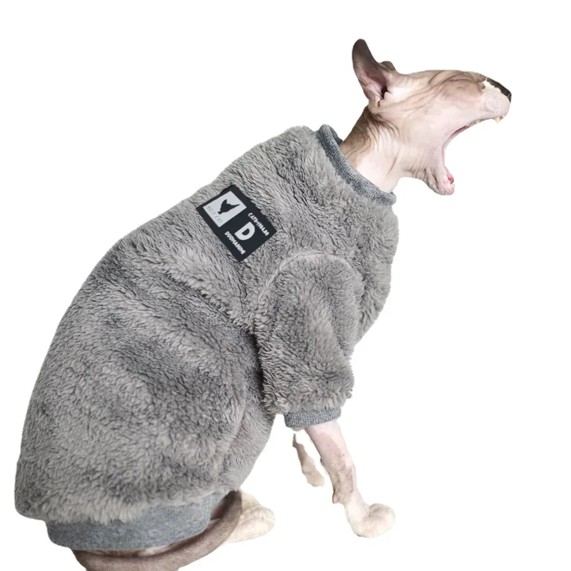 Soft Double-Sided Winter Cat Jacket - Warm Fleece Coat for Hairless Cats
