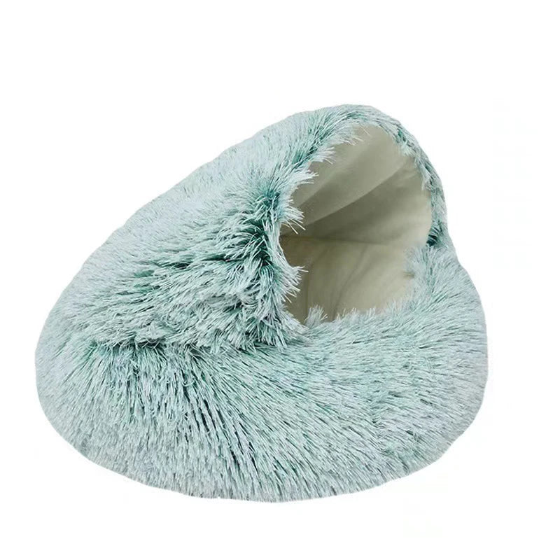 Premium Round Plush Pet Bed with Removable Cover