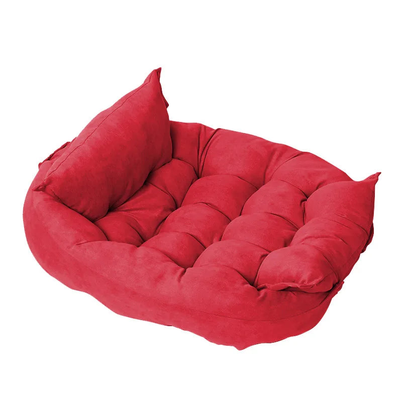 Premium 3-in-1 Pet Sofa Bed - Soft Washable Dog & Cat Bed