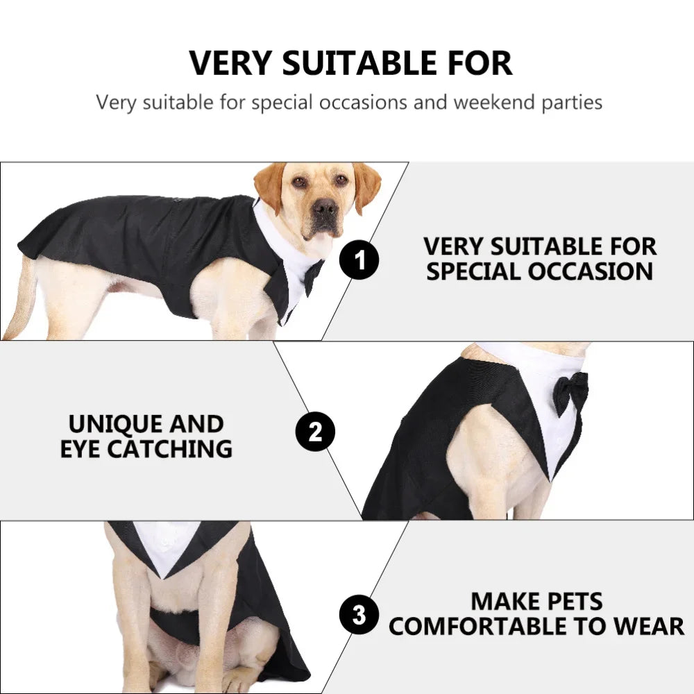 Pet Formal Tuxedo - Elegant Wedding & Party Suit for Dogs