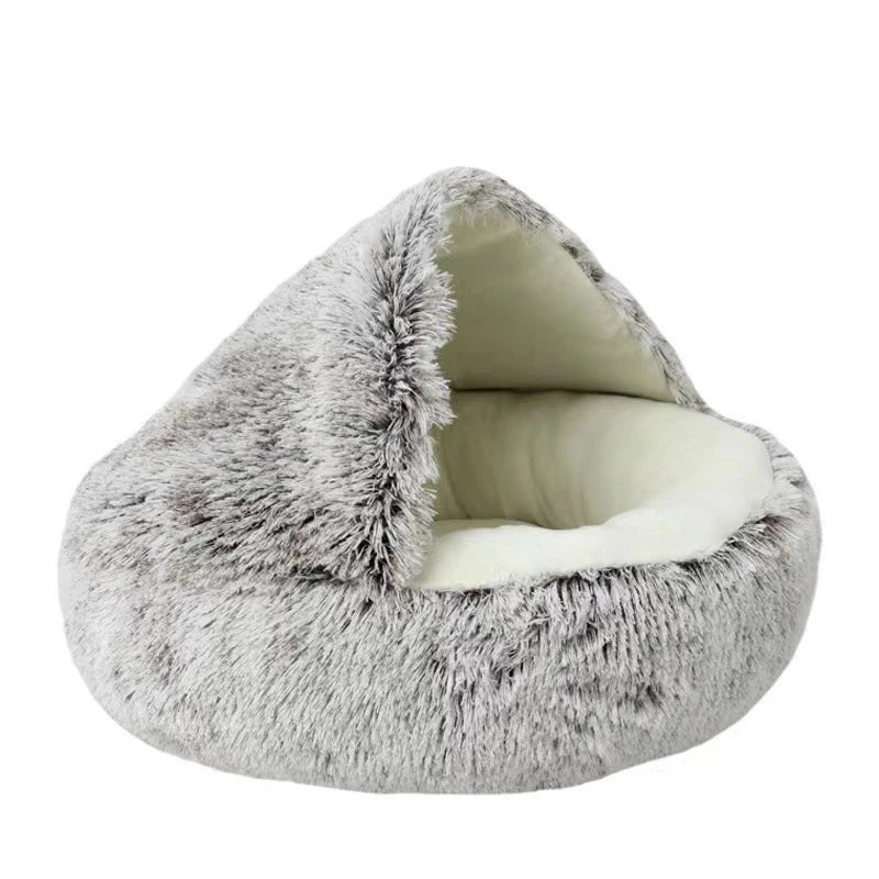 Premium Round Plush Pet Bed with Removable Cover