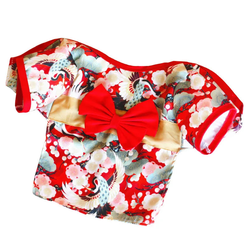 Japanese Style Pet Kimono - Lightweight Summer Coat for Cats & Dogs