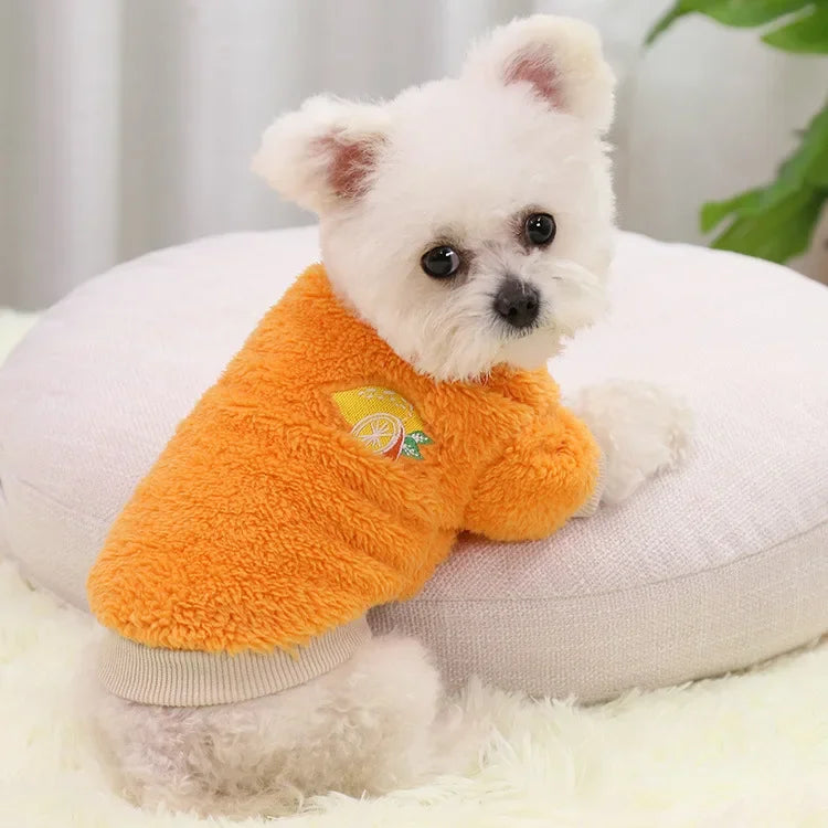 Warm Fleece Dog Hoodie - Cozy Winter Coat for Small Dogs & Puppies