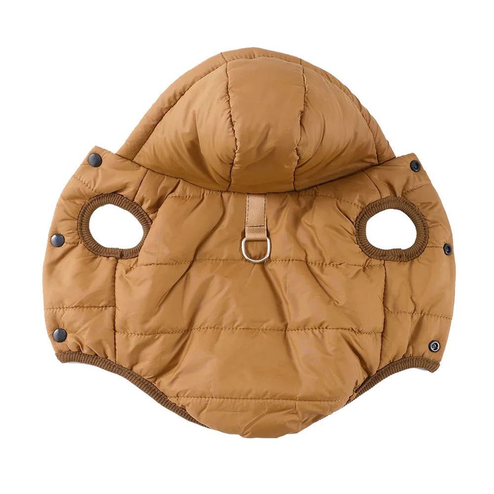 Waterproof Hooded Pet Jacket - Warm Fleece Coat for Small to Medium Dogs & Cats
