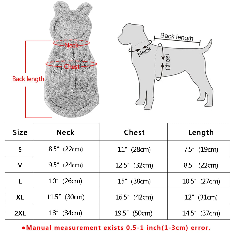 Cozy Winter Pet Coat - Soft Cotton Jacket for Small Dogs & Cats