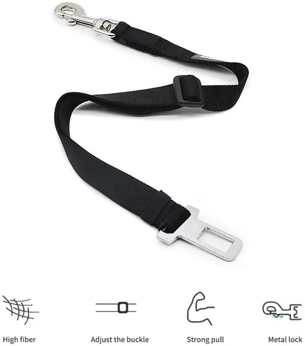 Adjustable Pet Car Seat Belt - Universal Safety Harness for Dogs and Cats