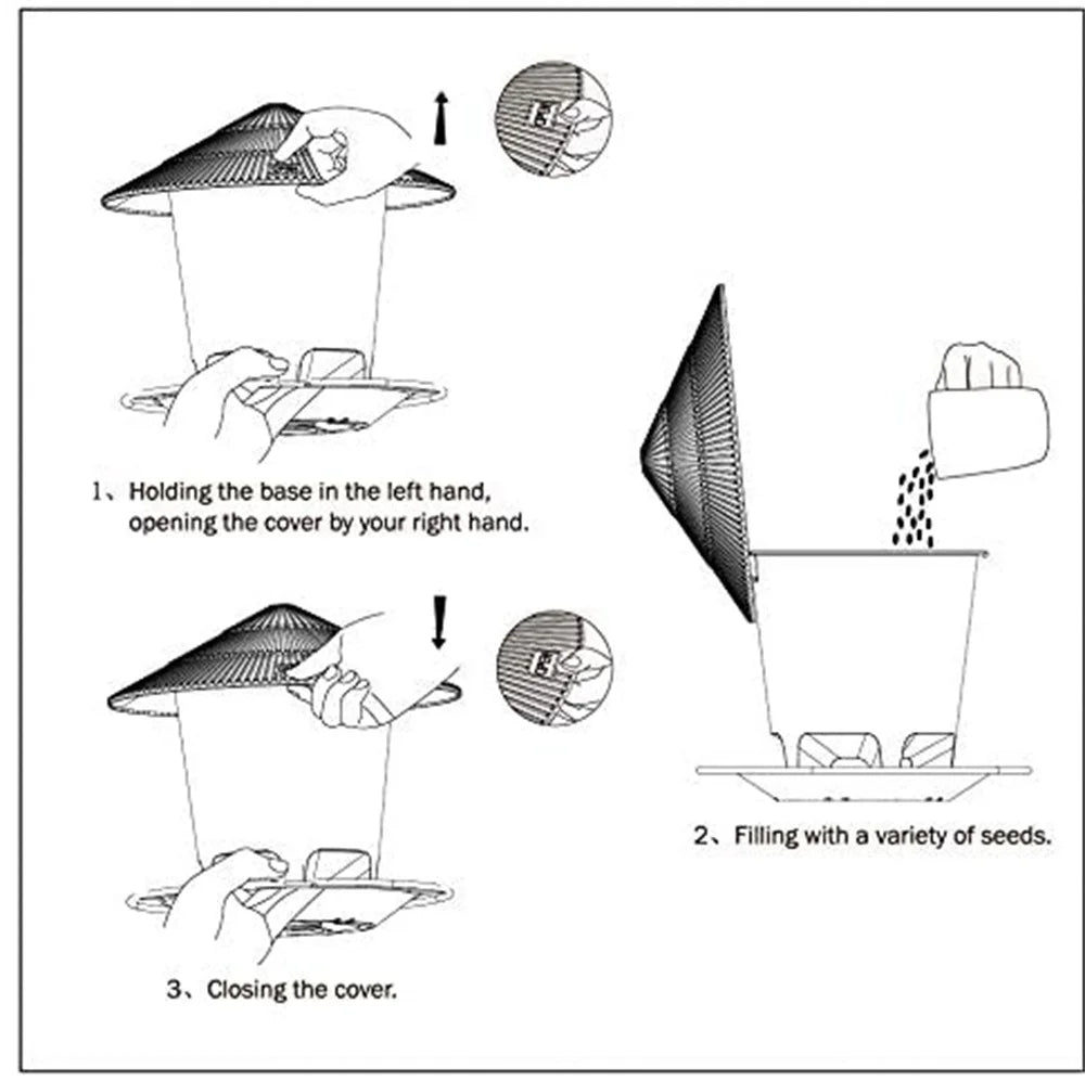 Automatic Bird Feeder - Outdoor Hanging Seed & Nut Dispenser
