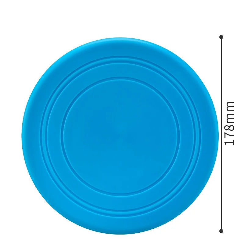 Silicone Flying Disc Dog Toy - Durable Chew-Resistant Interactive Pet Toy