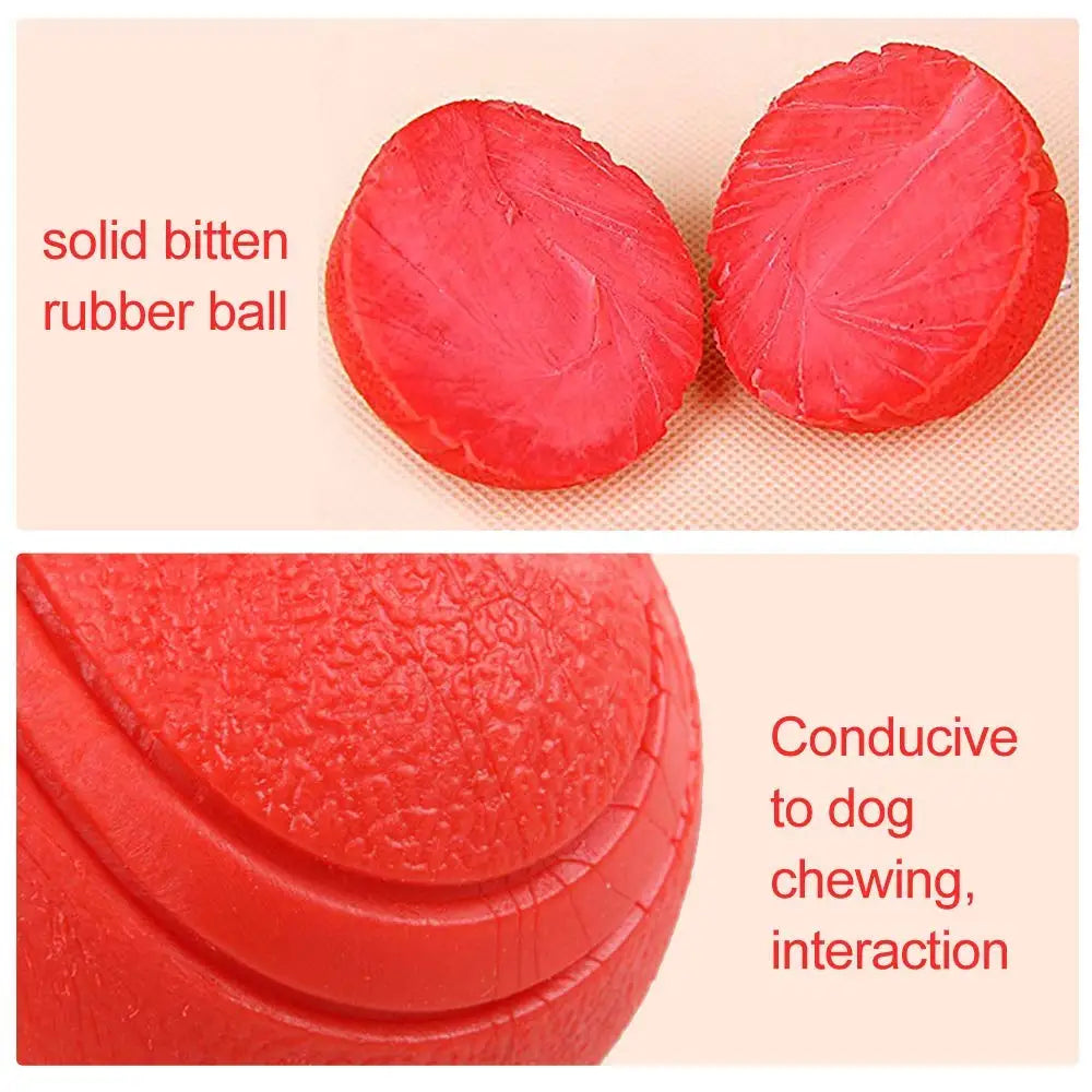 Durable Rubber Ball Dog Toy - Bite-Resistant Fetch Toy for Small to Large Dogs