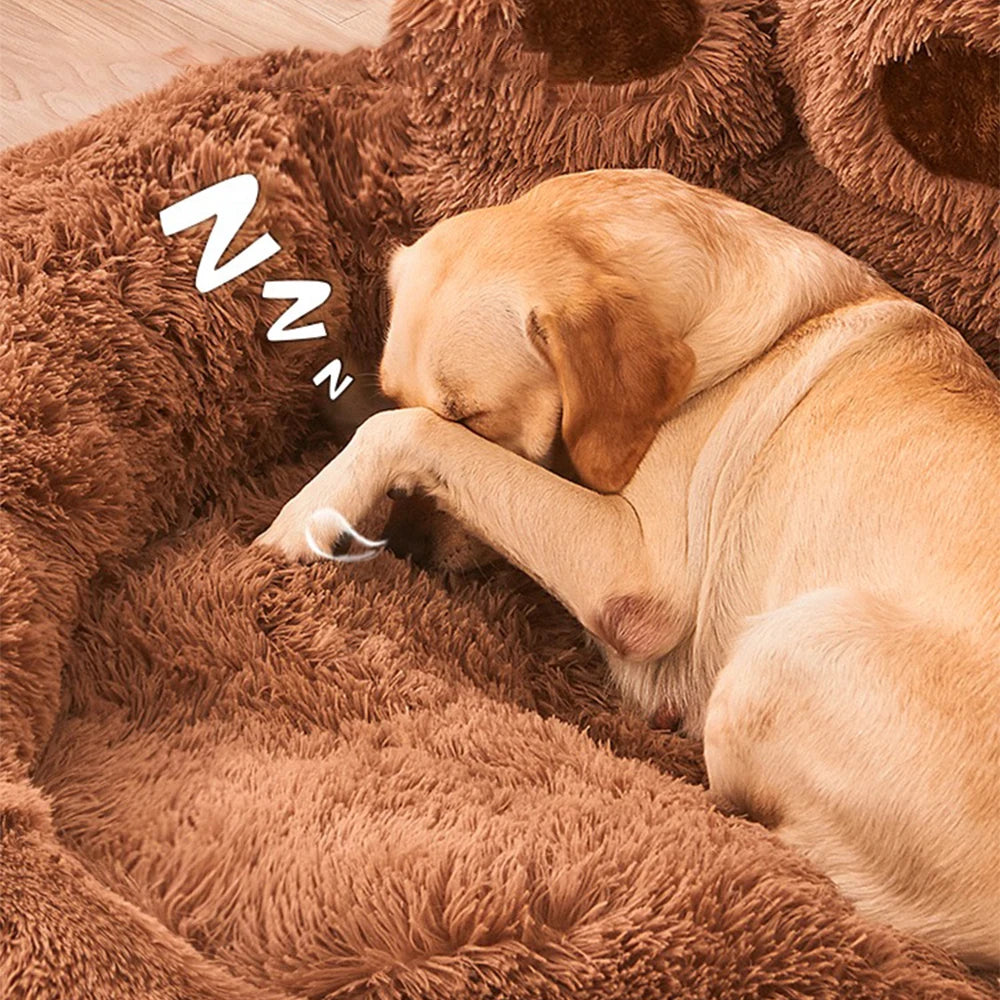Premium Plush Pet Bed - Warm & Washable Sofa for Dogs & Cats