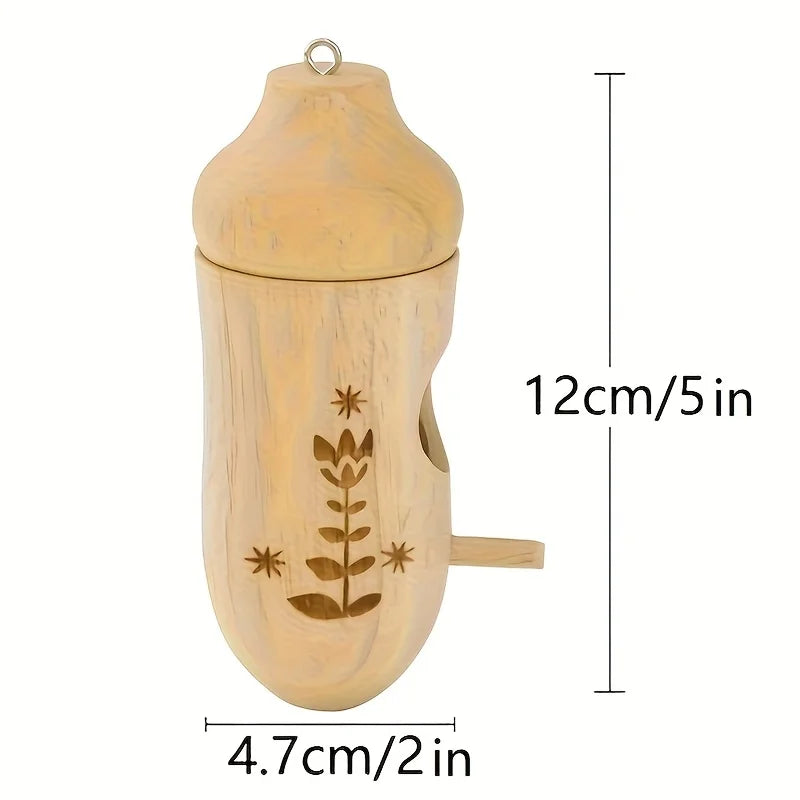 Wooden Hanging Hummingbird House - Outdoor Bird Nest Chalet