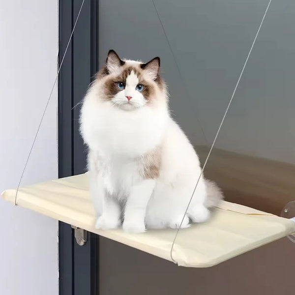 Premium Window Cat Hammock - Washable Suction Cup Pet Bed