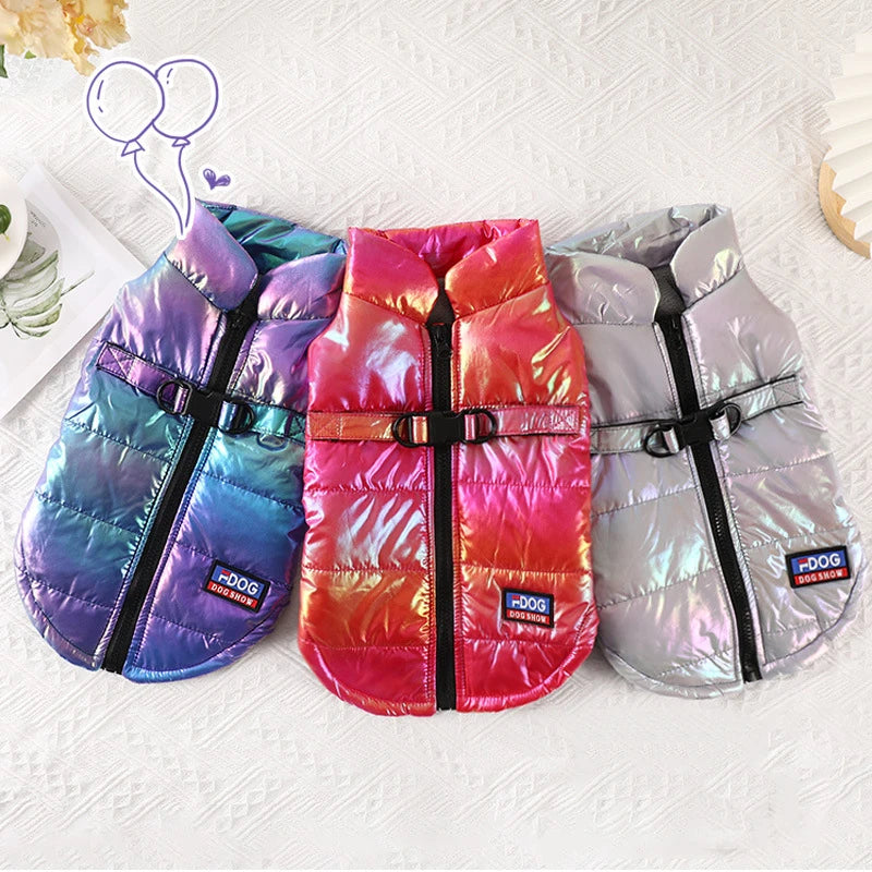 Rainbow Gradient Dog Vest - Autumn Winter Coat