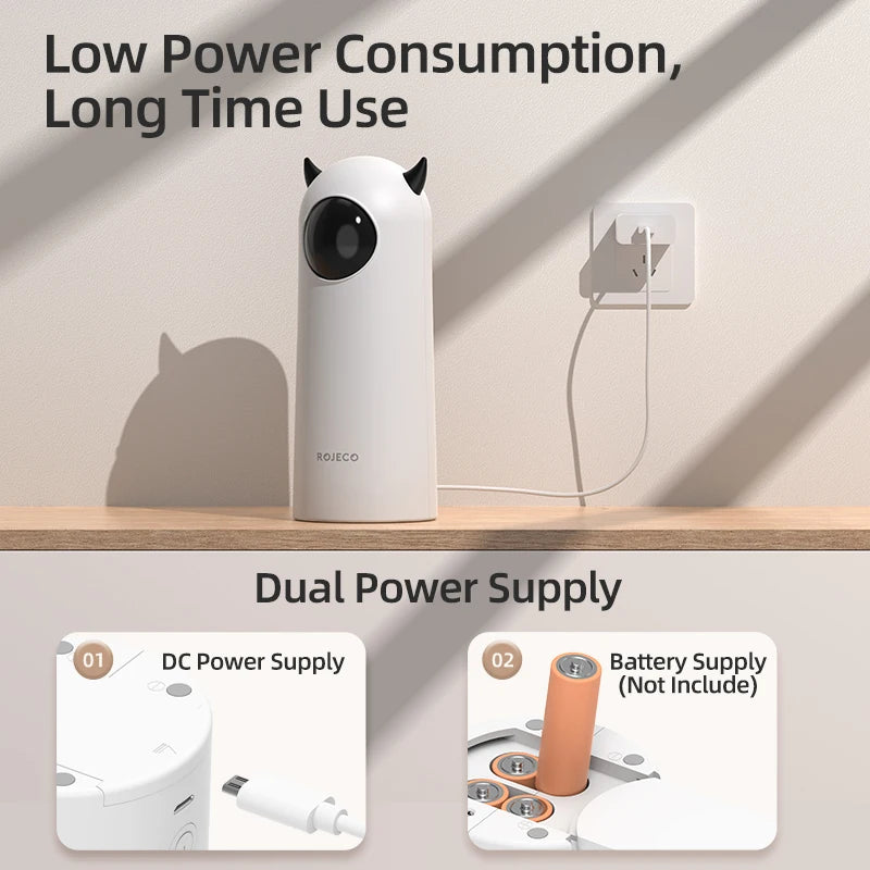 ROJECO Automatic Interactive Cat Laser Toy - Smart LED Pet Teaser