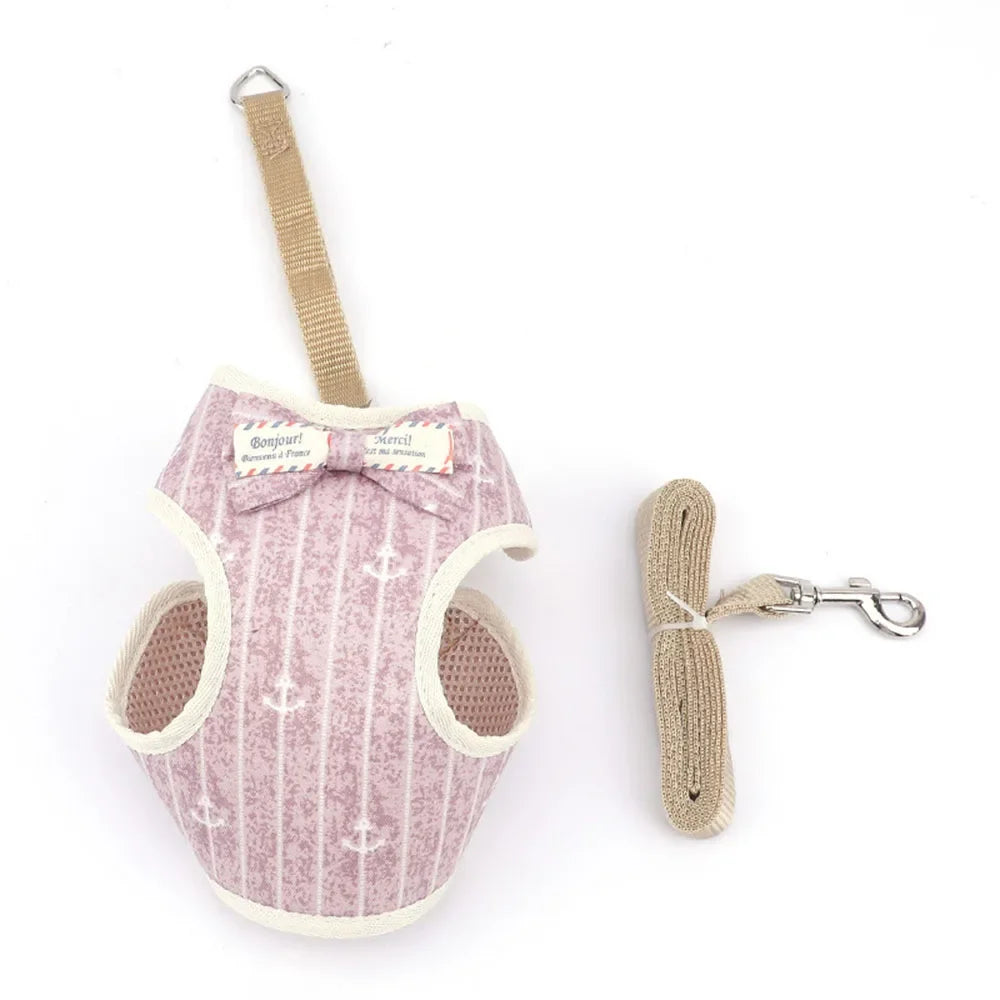 Premium Mesh Cat & Dog Harness with Leash Set