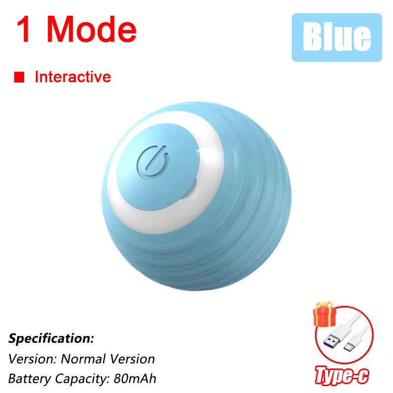 Interactive Cat Ball Toy - Automatic Rolling with Faux Tail