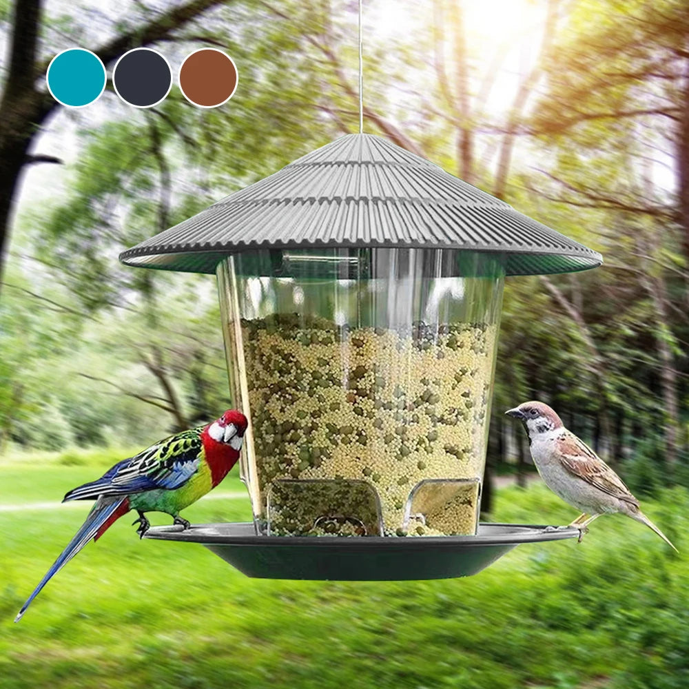 Automatic Bird Feeder - Outdoor Hanging Seed & Nut Dispenser