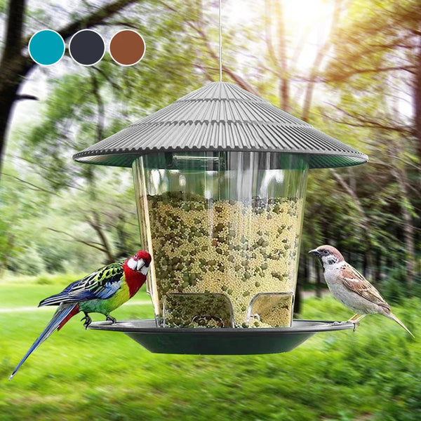 Automatic Bird Feeder - Outdoor Hanging Seed & Nut Dispenser