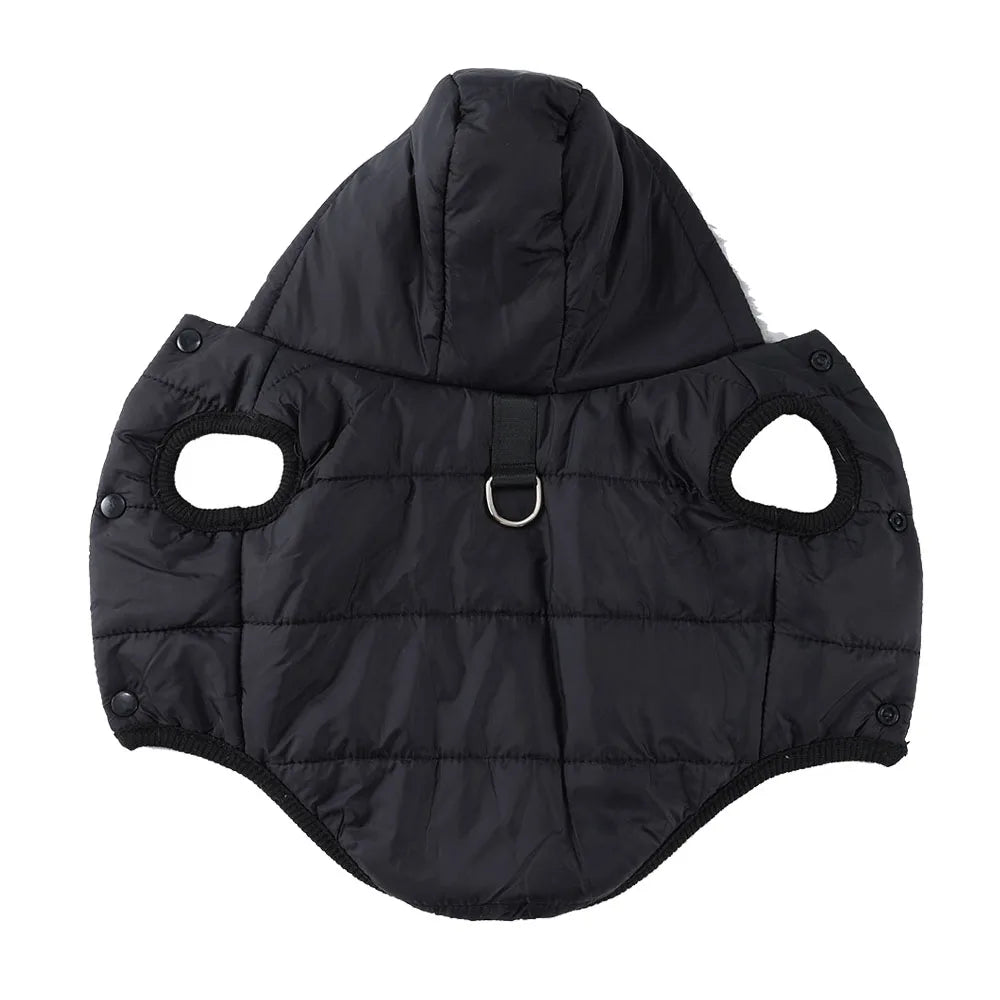 Waterproof Hooded Pet Jacket - Warm Fleece Coat for Small to Medium Dogs & Cats